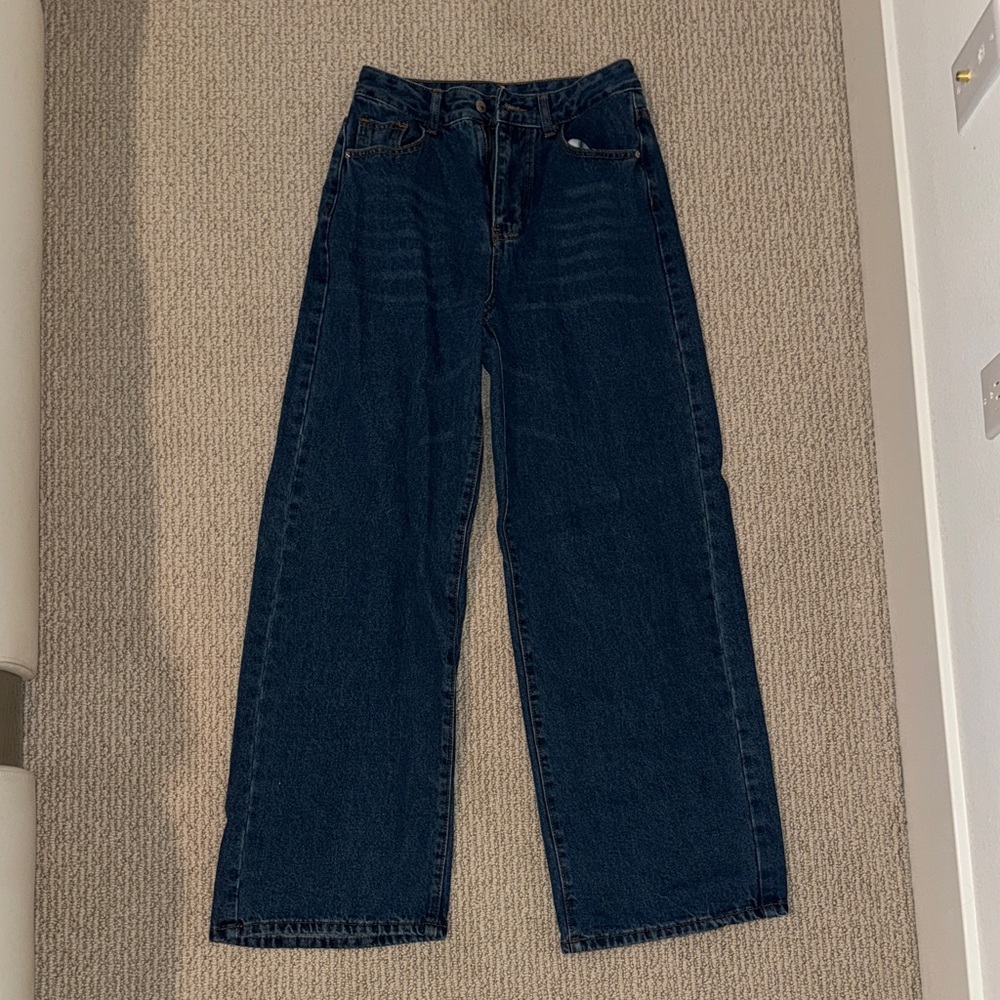 SHEIN Dark Blue Flare Jeans